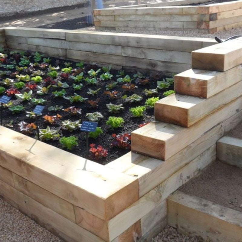 Sustainable garden design a planter