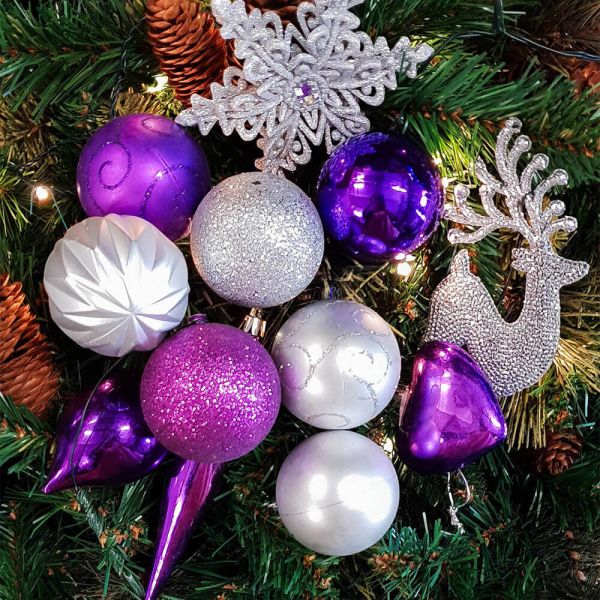 Purple and silver decoration